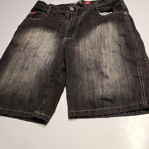 South Pole Black Jean Shorts